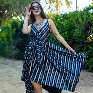 ❌ SOLD ❌ New Jennafer Grace Azul Sequin Stripe Scarf Dress (new without tags)
